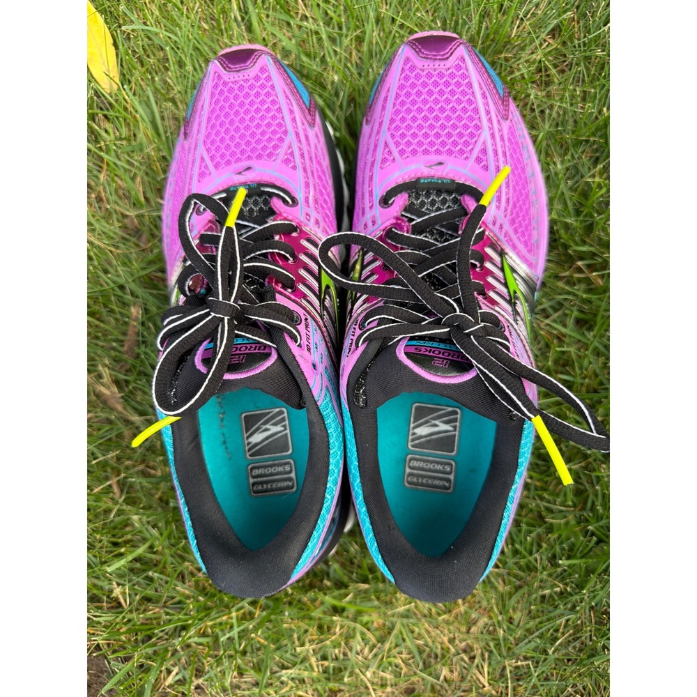 Brooks Glycerin 12 Womens Running Shoes Purple Blue 1201601B540 Size 8 Like New - Picture 7 of 8